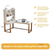 European Solid Wood Corner Computer Desks Home Desktop Computer Table L-shaped Long Writing Desks Double E-sports Gaming Table D