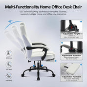 Ergonomic Big and Tall High Back Leather Office Chair with Lumbar Support and Footrest