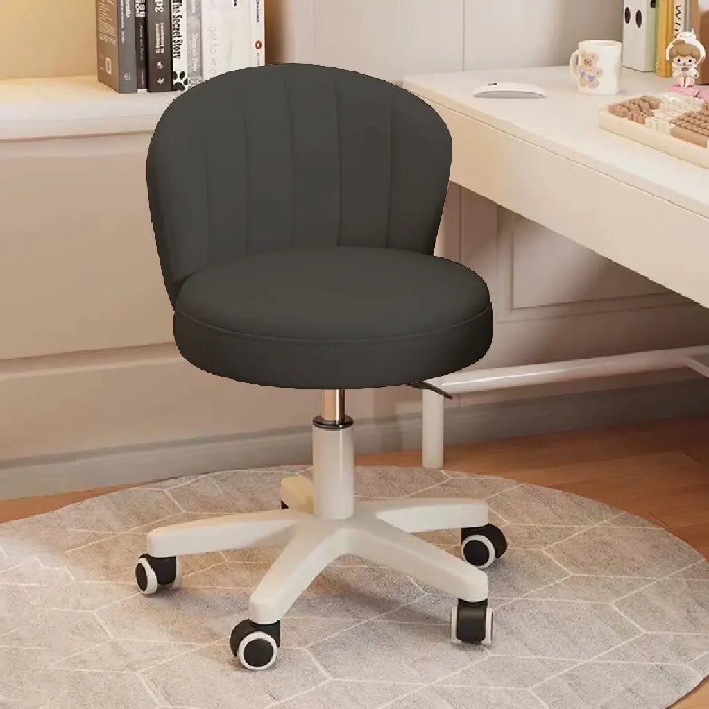 Small Round Rolling Armless Comfy Office Chair