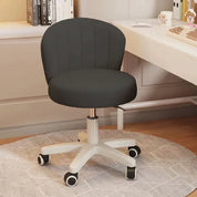 Small Round Rolling Armless Comfy Office Chair