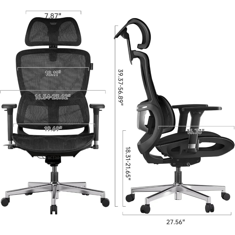 Big and Tall Ergonomic Office Chair with 6-Way Dynamic Lumbar Support