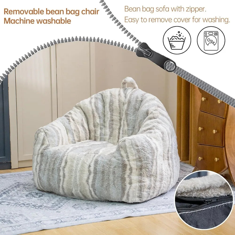 Bean Bag Chair, 3ft Bean Bag Couch for Adults, Large Arm Chair with Memory Foam, Machine Washable Comfy Sofa Chair for Gaming Re