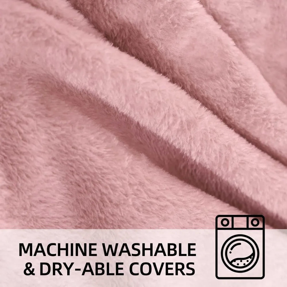 Bean Bag Chair 5Ft, Memory Foam Filled, Large Beanbag Chairs for Adults and Teens, Soft Sofa with Removable Flannel Cover, Round