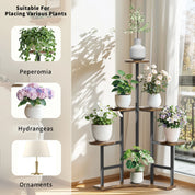 5 Tiered Corner Tall Plant Stand Shelf Floor Display Rack for Living Room Balcony