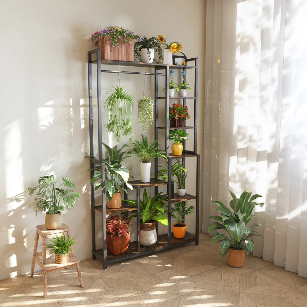 7 Tiered Tall Plant Stand Ladder Plant Rack Storage Shelf for Patio Garden Balcony Living Room