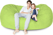 Luxurious Giant 7ft Bean Bag Chair with Microsuede Cover - Ultra Soft, Foam Filling, Washable XXL Bean Bag Sofa for Kids,