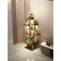 (Vase Shape) Plant Stand Indoor with Grow Lights, Indoor Plant Shelf, Metal Plant Flower Holder Stand, Vase Shape Plant Rack for