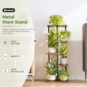 Indoor 5 Tier Metal Corner Plant Stand
