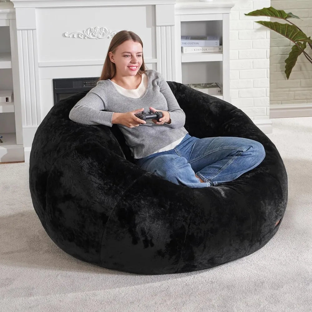 Bean Bag Chair, Comfy Giant Stuffed Bean Bag Chais, w/Spacious Design for Reading, Playing or Relaxing, Bean Bag Couch for Adult