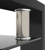 FurnishSpot Clear Glass Coffee Table with Black Metal Frame – Modern Rectangular Coffee Table for Living Room