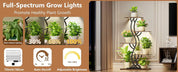 Indoor 5-Tiered Metal Plant Shelf with Grow Lights Indoor Plants
