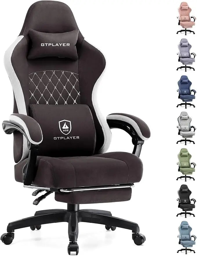 GTPLAYER Gaming Chair with Pocket Spring Cushion, Linkage Armrests and Footrest