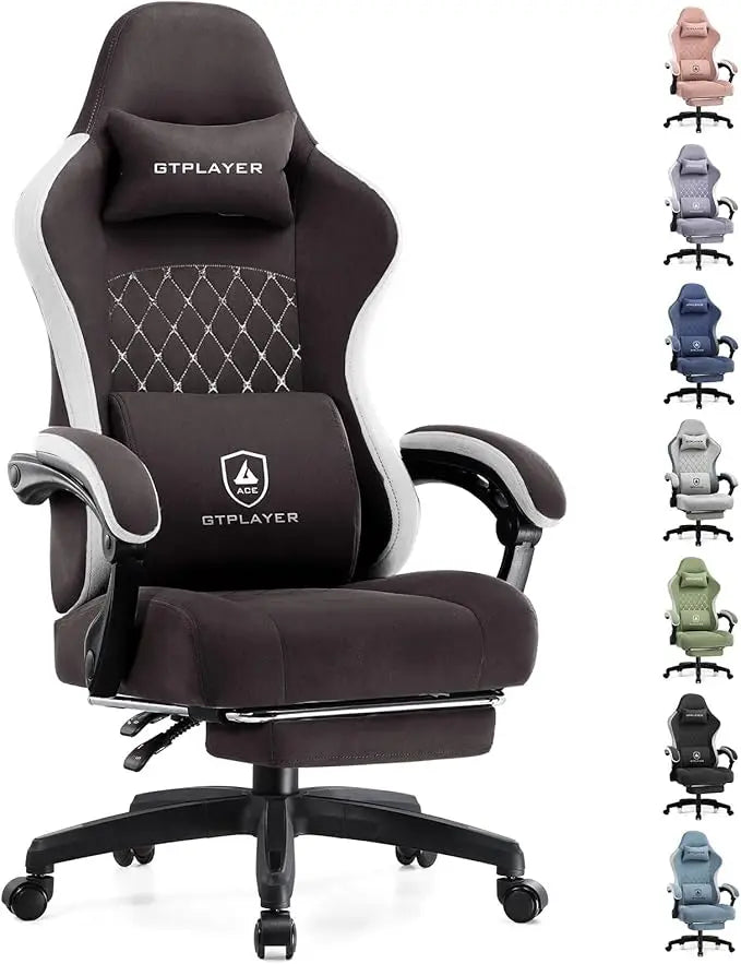 GTPLAYER Gaming Chair with Pocket Spring Cushion, Linkage Armrests and Footrest