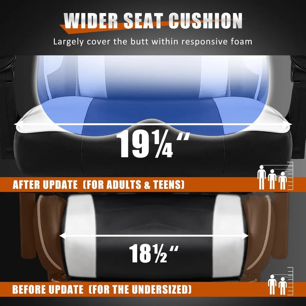 Ergonomic Gaming Chair with Footrest, Armrest, and Lumbar Support