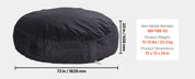 SucceBuy Bean Bag Chair Round BeaBag Chair with Removable and Washable Cover 25D Memory Foam Filled Lazy Sofa for Bedroom