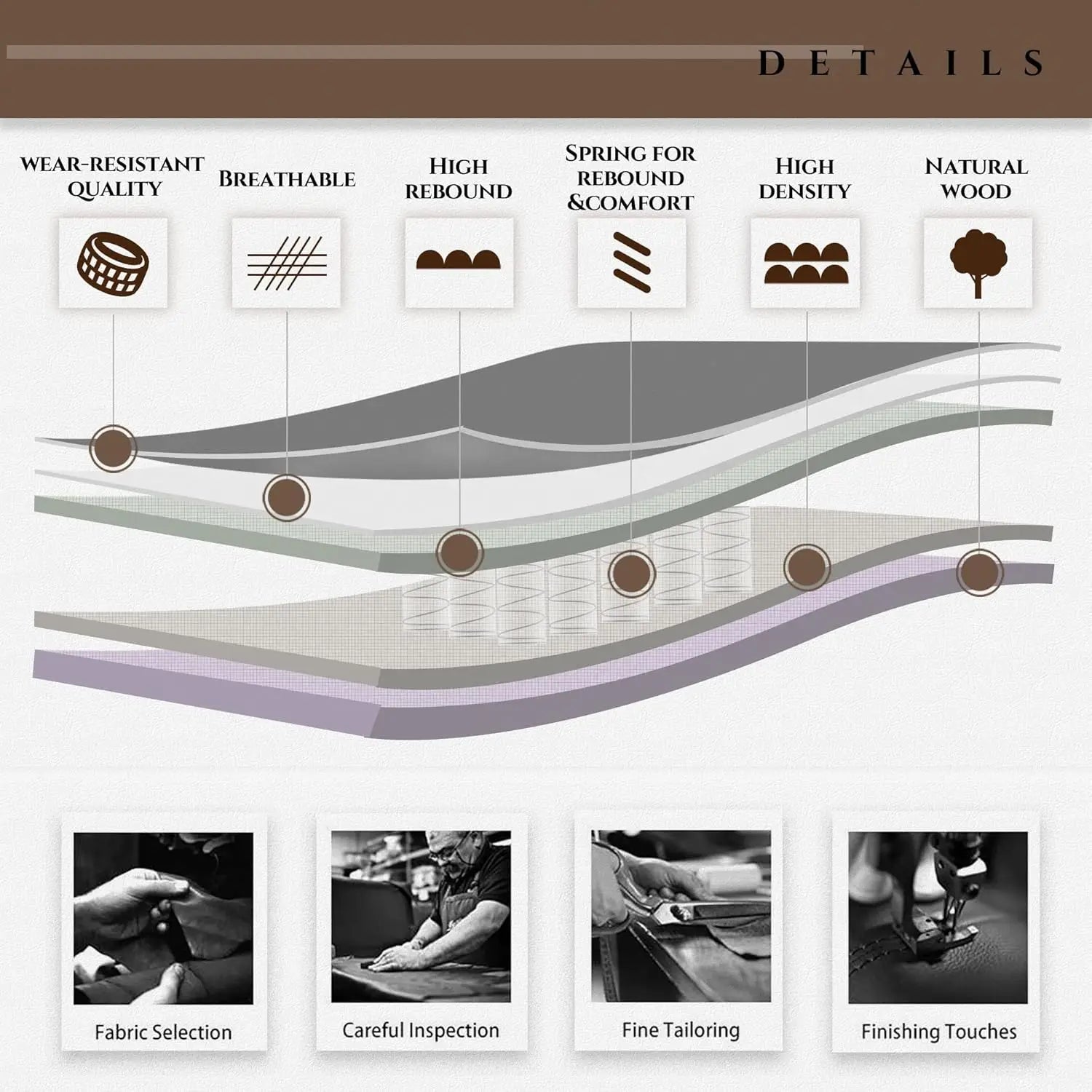 Executive Office Ergonomic Chair with Thick Bonded Leather