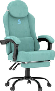 Gaming Chair with Footrest and Lumbar Support