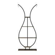 Vase Shape Tall Planter Display Rack Metal Garden Plant Stand with 5 Tiers and Hangers