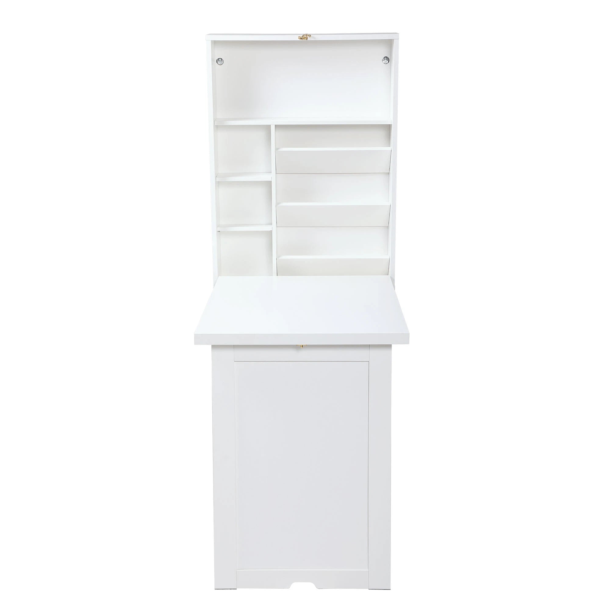 Modern Wall Mounted Folding Desk for Home Office with Storage