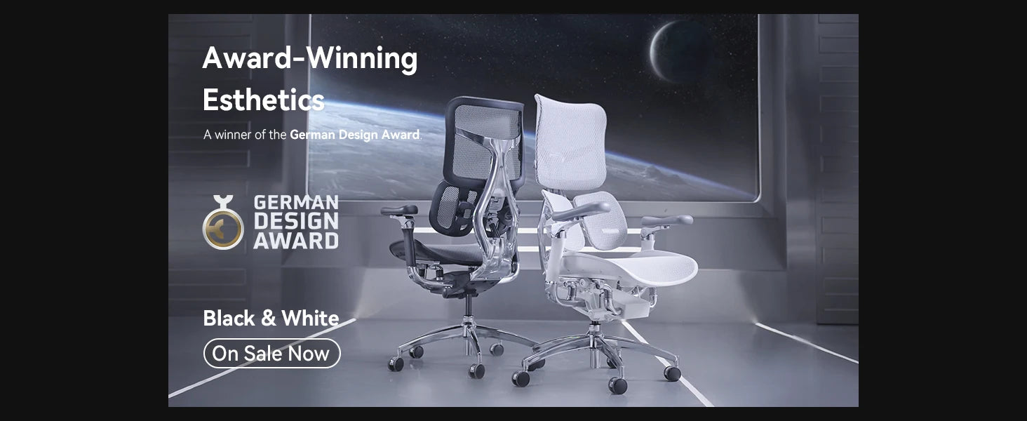 Office Chair with Dual Lumbar Support 5-Level Adjustable Backrest