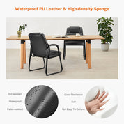 JHK Ergonomic Padded PU Leather Backrest Chair