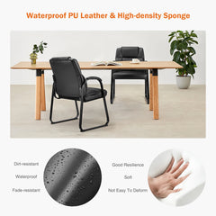 JHK Ergonomic Padded PU Leather Backrest Chair