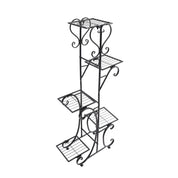 Upgraded 5-Tray Flower Stand | Floor Standing, Baking Paint, 19.689.8441.73in, Modern Style 5-Tier Plant Rack with Square Trays