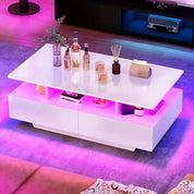 FurnishSpot SpaceSmart™ LED Coffee Table with Hidden Storage