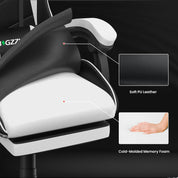 Ergonomic Gaming Chair with Footrest, Headrest, and Lumbar Cushion