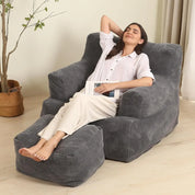 Bean Bag Sofas, Comfy Gaint Beans Bags Chair with Ottoman, Huge Beans Bags Armchair for Adults and Teens, Beans Bags Sofas