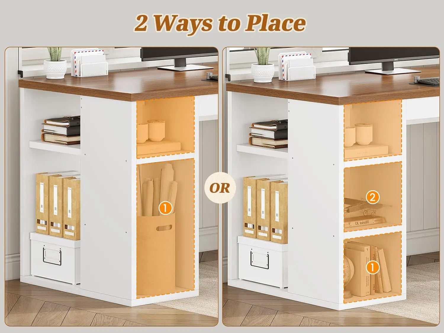 FurnishSpot™ SpaceSmart™ 96.5" Double Computer Desk with Drawers – 2 Person Gaming & Home Office Desk