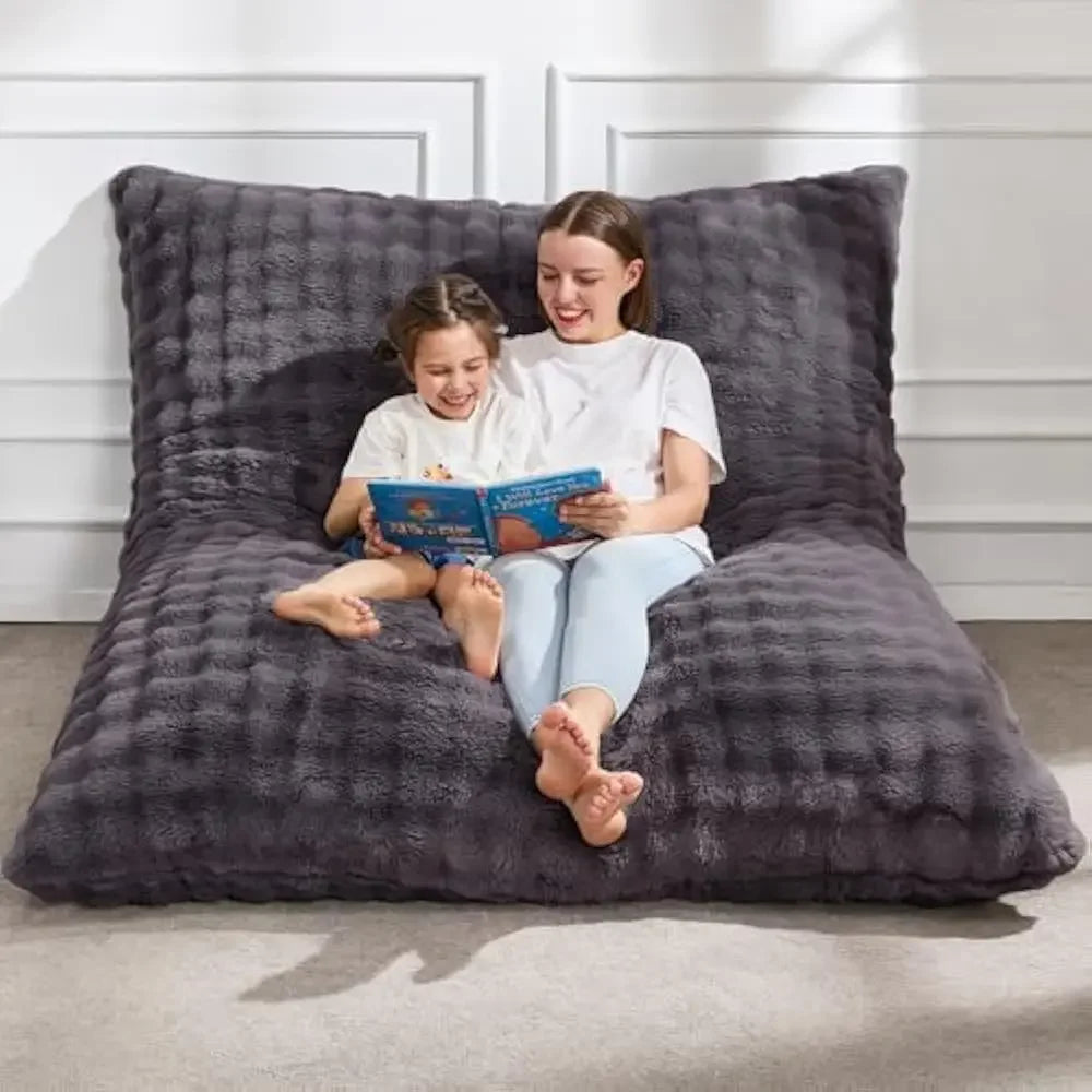 3 in 1 Giant Bean Bag Chairs Convertible Bean Bag Floor Cushion with Machine Washable Cover, Beanbag Chairs for Adult