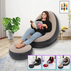 Portable Folding Inflatable Sofa - Comfortable Lazy Lounger