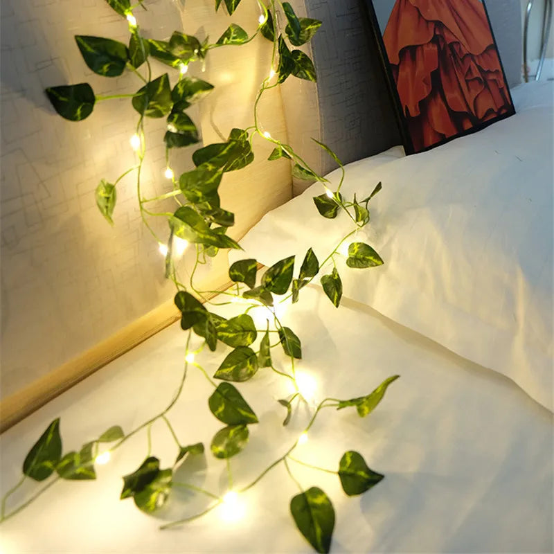 Flower Green Leaf String Lights - Enchanting Fairy Lights