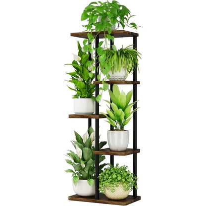 Indoor 5 Tier Metal Corner Plant Stand