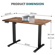 SmartHealth™ Ergonomic Electric Standing Desk – Height Adjustable Computer Desk for Home Office & Gaming