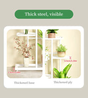 Plant Shelves Iron Potted Flower Plant Stand Rack Multiple Flower Pot Holder Shelf Indoor Outdoor Planter Display Organizer