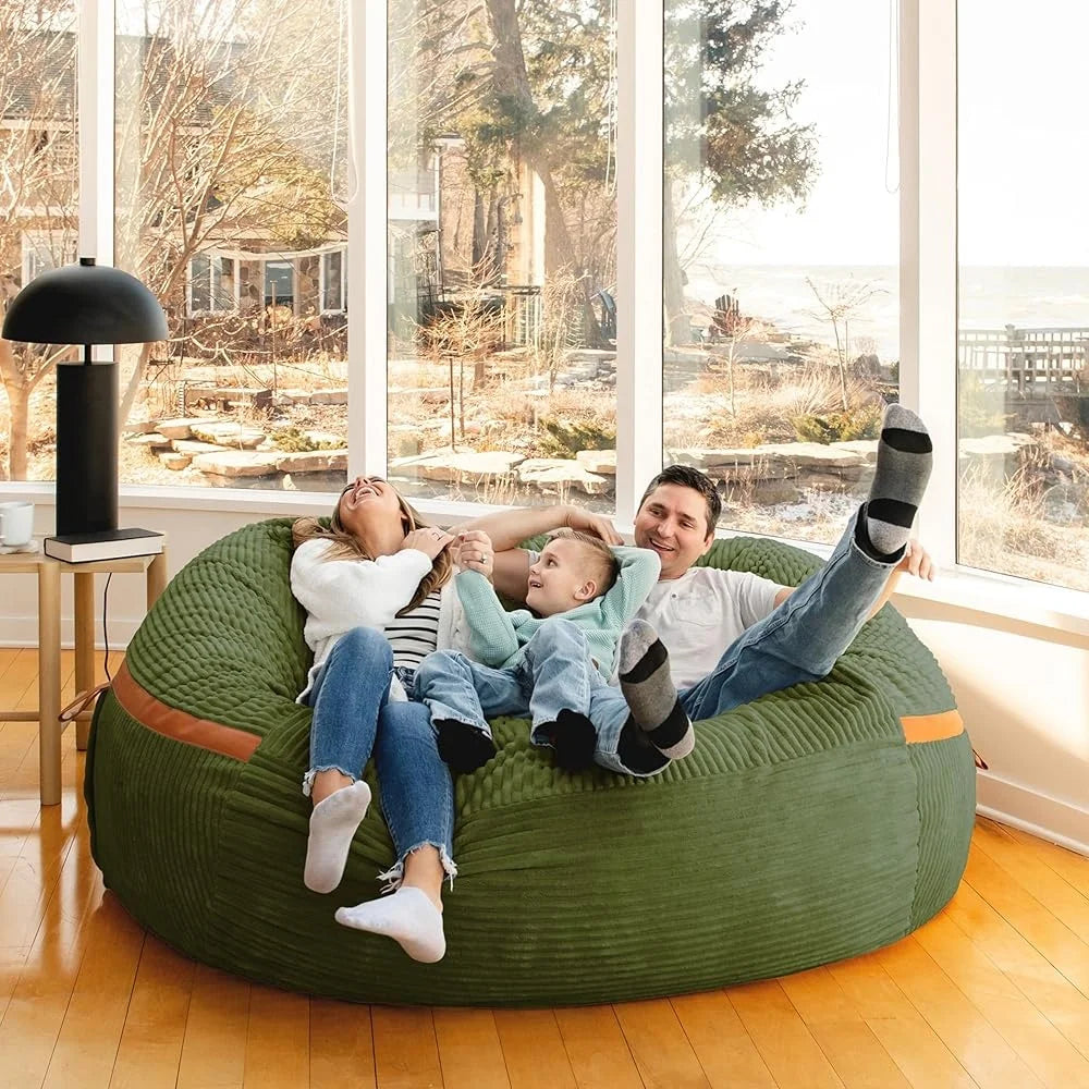 XXL Foam Filled Bean Bag Chair Removable Cover Cozy Plush Comfortable Furniture Home Indoor Relaxation Leisure Activities