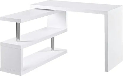 L Shaped Rotating Corner Computer Desk