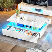 FurnishSpot SpaceSmart™ LED Coffee Table with Hidden Storage