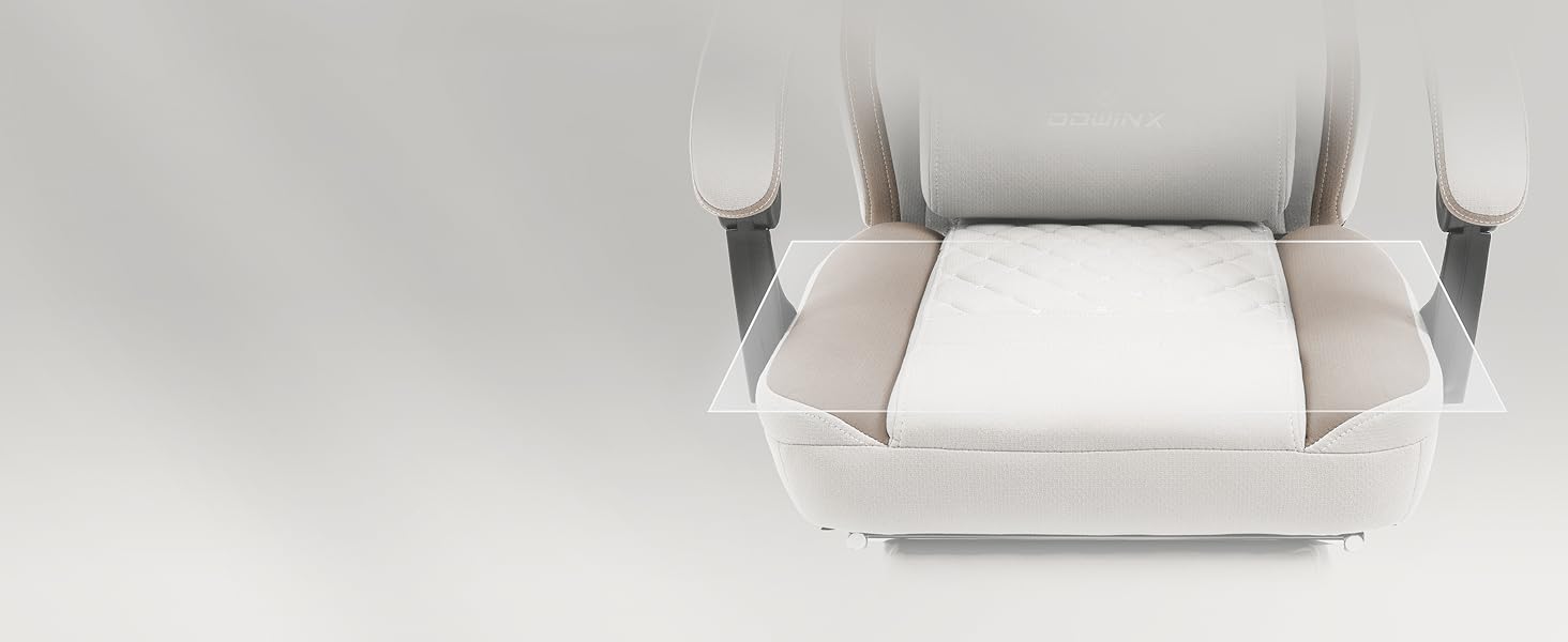 Gaming Chair with Pocket Spring Cushion, Gel Pad and Storage Bag